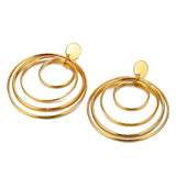 Big Smooth  Multi-layer Round Pendant Earrings - Uncommon Remington 