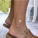 3 pcs/set  Elephant Crystal Star Gold Anklet Set - Uncommon Remington 