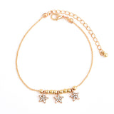 3 pcs/set  Elephant Crystal Star Gold Anklet Set - Uncommon Remington 
