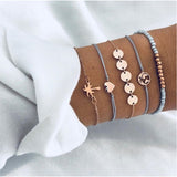 4 Pcs/ Set Classic  Multilayer Adjustable Open Bracelet Set - Uncommon Remington 