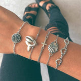 4 Pcs/ Set Classic  Multilayer Adjustable Open Bracelet Set - Uncommon Remington 