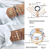 4 Pcs/ Set Classic  Multilayer Adjustable Open Bracelet Set - Uncommon Remington 