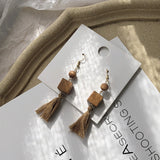 2019 New Bohemian Knitted Wooden Earrings - Uncommon Remington 