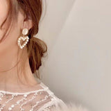 2019 Korean design style Water Drop Simulated Pearl Statement Earrings - Uncommon Remington 