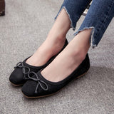 New Arrival Women Ballet Flats Bow Square Toe Slip on Shoes - Uncommon Remington 