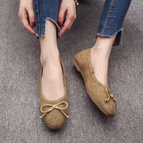 New Arrival Women Ballet Flats Bow Square Toe Slip on Shoes - Uncommon Remington 