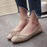 New Arrival Women Ballet Flats Bow Square Toe Slip on Shoes - Uncommon Remington 