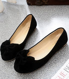 Women Loafers Candy Color Bowtie Slip On Suede Ballet Flats - Uncommon Remington 