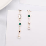 New Simple T Shape Rhinestone Asymmetric Earrings - Uncommon Remington 