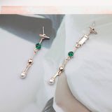 New Simple T Shape Rhinestone Asymmetric Earrings - Uncommon Remington 