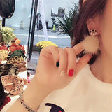 Sexy Cute Leopard Print Velvet Love Heart Pom Pom earrings - Uncommon Remington 