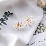 New Elegant  Pearl Flower Stud Earrings - Uncommon Remington 