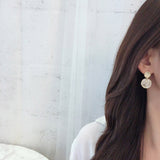 (S925 Pin) Vintage S925 Sterling Gold Plated Knot Geometric Round Lucky Queen Head Coin Long Drop Earrings - Uncommon Remington 