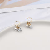 Cone Square Marbled White Stone Hoop Earrings - Uncommon Remington 