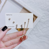 6pcs/set Love Crystal RhinestoneStud Earrings (Various designs) - Uncommon Remington 