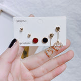 6pcs/set Love Crystal RhinestoneStud Earrings (Various designs) - Uncommon Remington 
