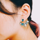 Blue Color Crystal Both Side Drop Earring - Uncommon Remington 