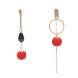 Drop Earrings  Asymmetrical  Dangle Earrings Round Beads - Uncommon Remington 