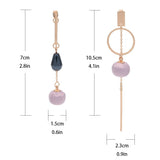 Drop Earrings  Asymmetrical  Dangle Earrings Round Beads - Uncommon Remington 