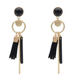 New Arrival Long Drop Earrings  Tassel & Geometry style  (Black Green Color Dangle Earring) - Uncommon Remington 