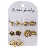 Fashion Stud Earrings Women  5 Pairs set  (3 styles) - Uncommon Remington 