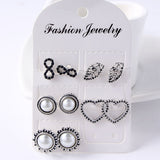 Fashion Stud Earrings Women  5 Pairs set  (3 styles) - Uncommon Remington 