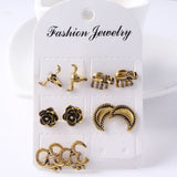 Fashion Stud Earrings Women  5 Pairs set  (3 styles) - Uncommon Remington 