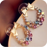 Colorful Rhinestone Bowknot Stud Earrings - Uncommon Remington 