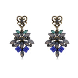 2019 New Europe Bohemian Vintage Crystal Flower Statement Drop Earrings - Uncommon Remington 