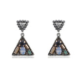 2019 New Europe Bohemian Vintage Crystal Flower Statement Drop Earrings - Uncommon Remington 