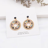 2019 New Europe Bohemian Vintage Crystal Flower Statement Drop Earrings - Uncommon Remington 