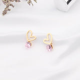 2019 New Korean Style Irregular Heart Square Crystal Earrings - Uncommon Remington 