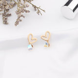 2019 New Korean Style Irregular Heart Square Crystal Earrings - Uncommon Remington 