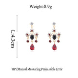 Baroque Style Rhinestone Flower Water Drop  Earrings - Uncommon Remington 