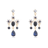 Baroque Style Rhinestone Flower Water Drop  Earrings - Uncommon Remington 
