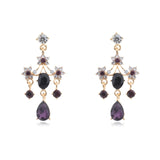 Baroque Style Rhinestone Flower Water Drop  Earrings - Uncommon Remington 