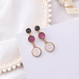 New Geometric Colorful Velvet Suede Drop Earrings - Uncommon Remington 