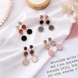 New Geometric Colorful Velvet Suede Drop Earrings - Uncommon Remington 