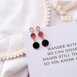 New Geometric Colorful Velvet Suede Drop Earrings - Uncommon Remington 