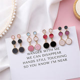 New Geometric Colorful Velvet Suede Drop Earrings - Uncommon Remington 