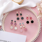 New Geometric Colorful Velvet Suede Drop Earrings - Uncommon Remington 