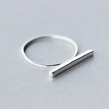 S925 Simple Straight liner  Lucky Bar Ring - Uncommon Remington 