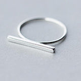 S925 Simple Straight liner  Lucky Bar Ring - Uncommon Remington 