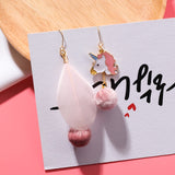 2019 e Unicorn / Feather Asymmetric Drop Earrings - Uncommon Remington 