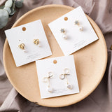 Simulated Pearl Stud Earrings  (Various styles) (Snowflake/ bowknot/circle knot) - Uncommon Remington 