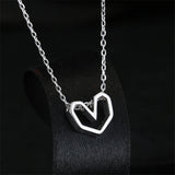 100% 925 Sterling Silver Jewelry Irregular Heart Necklaces - Uncommon Remington 