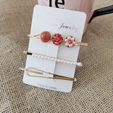 3PCS/SET Acrylic Beads Hairpins/ Korean Simple Sweet Hair Clips - Uncommon Remington 