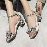 2019 Summer Shoes Butterfly knot Sandal Medium Heels - Uncommon Remington 