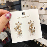 2019 Summer Style  Korean Crystal Star with Simulated Pearl DropEarrings - Uncommon Remington 