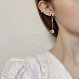 Made in Korean New Style Metal  and  Crystal Asymmetric Long Drop Earrings - Uncommon Remington 